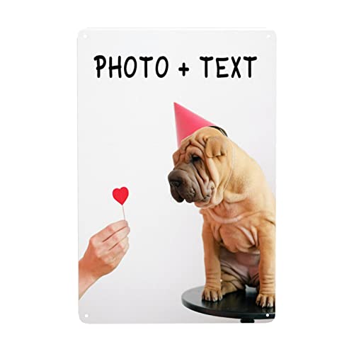 Personnalisée Plaque De Maison Famille, 20 × 30cm Maison Plaque Photo Personnalisée, Panneaux de Maison en Métal Suspendus, Panneaux de Jardin Personnalisés avec Photo pour Mur de Salon de Cuisine Cover