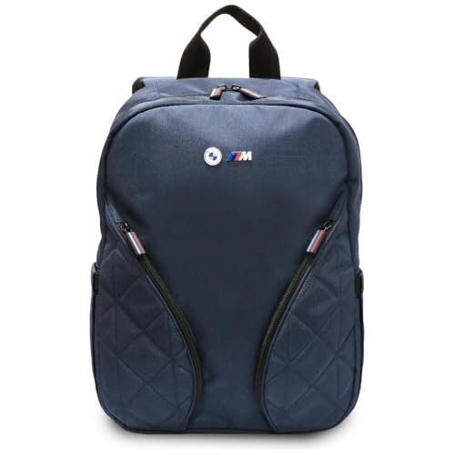 CG Mobile BMW Sac à dos de voyage extensible en cuir synthétique Carbon M Collection M 38,1 cm avec logos en métal - Grand sac à dos de voyage extensible...