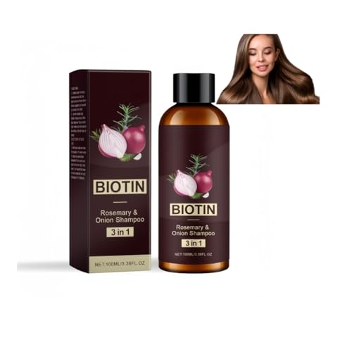 Set de Champú y Tratamiento 3 en 1 de Cebolla, Biotina y Romero para un Cuero Cabelludo Más Fuerte e Hidratado, Raíces Fuertes, Cabello Más Grueso, Suave y Brillante.