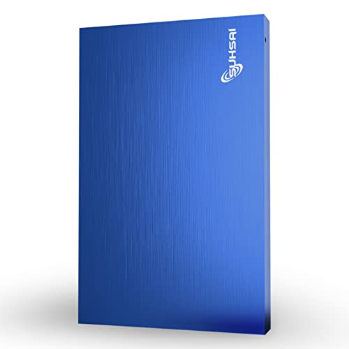 SUHSAI Disco Duro Externo portátil USB 2.0 HDD Backup 250GB Disco Duro ultradelgado de Transferencia de Datos de Alta Velocidad Compatible con PC, Mac, Windows, Escritorio (Azul)