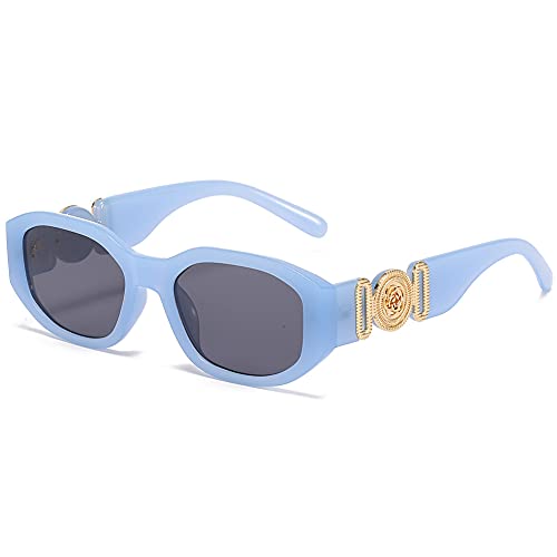 Image of LASPOR Irregular Sunglasses for Women Men Trendy Retro Vintage Rectangle Glasses Hexagon Shades Driving UV400 Protection