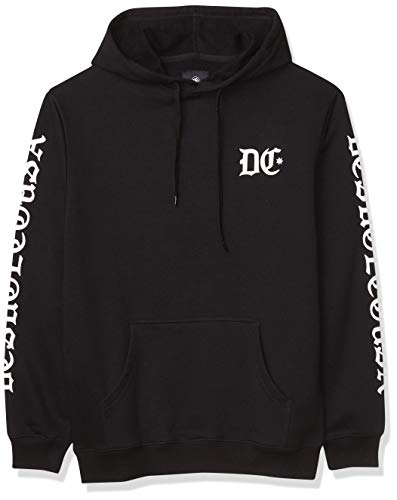 DC APPAREL Men's Old School Fleece Pullover, Black, M