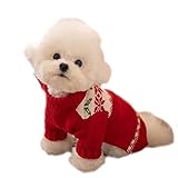Souher 犬 服 可愛い セーター クリスマス 秋冬 ドッグウェア 伸縮性あり 雪花の柄 ペット用品 毛糸 ニット 仮装 防寒 おしゃれ 小型犬 中型犬 猫服 冬 お散歩お出かけ 正月 服