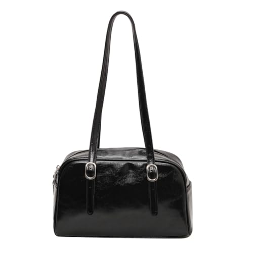 Womens Shoulder Bag Aesthetic Purse Y2k Bag Barrel Handbags for Women Vegan Leather Purse