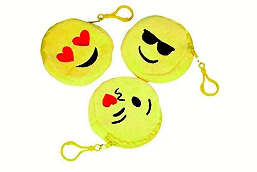 Smiley Zipper Pouch for Girls Yellow Coin Purse (Yellow) for Kids (Pack of 3)-image-13