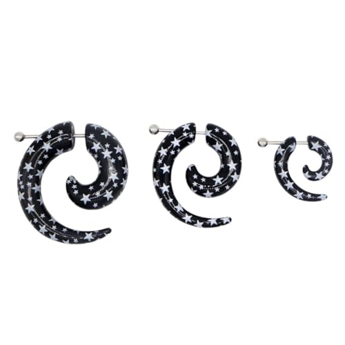 New 2026 1 Pair Acrylic Cheater Spiral Ear Taper Stretcher Expanders Gauge Earlobe Earring Piercing Body Jewelry Tunnel And Plugs Fashion Trendy Accessories Creative Gift