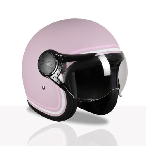 Image of TVS MissFit Women's Open Face Helmet | Lightweight Shell | Pastel Colors Designed Exclusively for Women | Extreme Comfort Fit for Girls | Clear Visor | DOT & ISI Certified