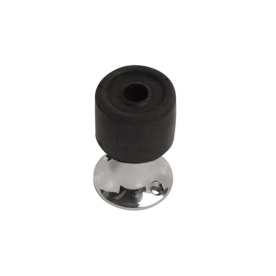 Vibe Pedestal Door Stop 50mm on Chrome, Door Stopper, Rubber Bumper to Protect Door, Walls, and Skirting for Internal Use