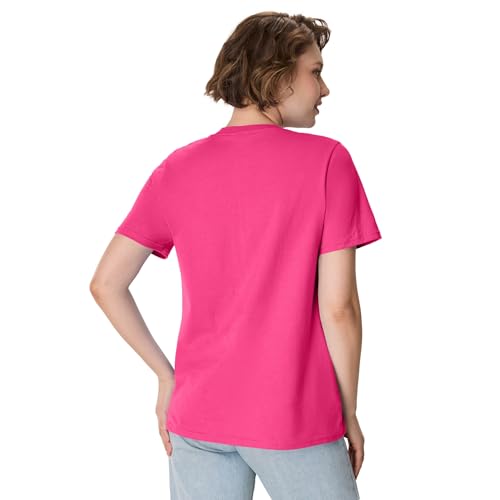 Image of Hanes Women's Perfect-T Crewneck T-Shirt, Lightweight Cotton Short Sleeve Tee for Women
