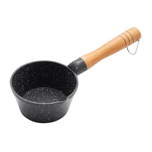 Kitchen Small Milk Pan, 10cm Nonstick Sauce Pan Coffee Milk Warmer Multifunctional for Home Kitchen, Black