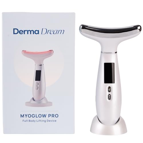 My Derma Dream MyoGlow PRO Neck Face Arms and Legs Skin Tightening and Lifting Lymphatic Drainage Massager Tool