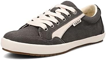 Taos Footwear Women's Shooting Star Graphite/Beige Distressed Sneaker 9.5 M US | Image 1