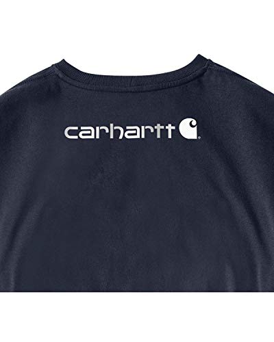 Carhartt Men's Signature Sleeve Logo Long Sleeve T-Shirt Original Fit,Navy,XX-Large – Ansicht 3