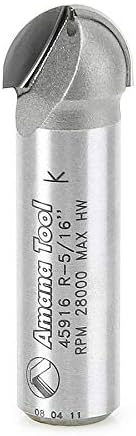 Amana Tool - 45916 Carbide Tipped Core Box 5/16 Radius x 5/8 Dia x 7/16 x 1/2" Shank
