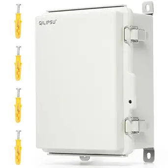 QILIPSU PC/ABS Alloy Plastic Waterproof Outdoor Junction Box, 8.3