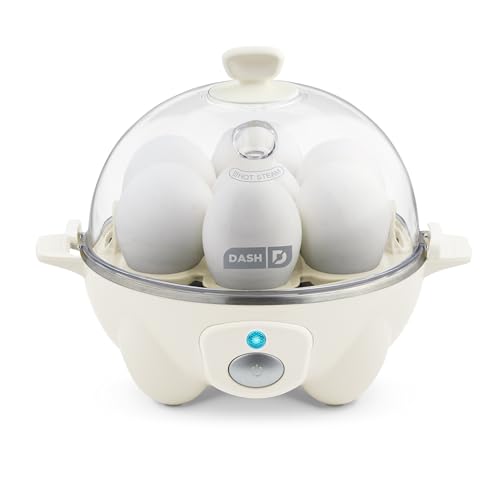 Image of DASH Rapid Egg Cooker: 7 Egg Capacity Electric Egg Cooker for Hard Boiled Eggs, Poached Eggs, Scrambled Eggs, or Omelets with Auto Shut Off Feature - Cream