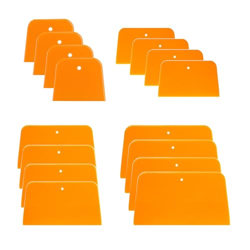 HUAZIZ 16 Pièces Spatule De Peintre en Plastique, Voiture, Spatule Japonaise Set, De Peintre Spatule De Surface Set pour L'application, De Mastics, Glaçures,...