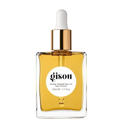 Gisou Honey Infused Hair Oil - Hydrating & Frizz Control Luxury Hair Treatment with Mirsalehi Honey, Adds Shine & Heat Protectant, Color Safe for All Hair Types, 1.7 Fl Oz