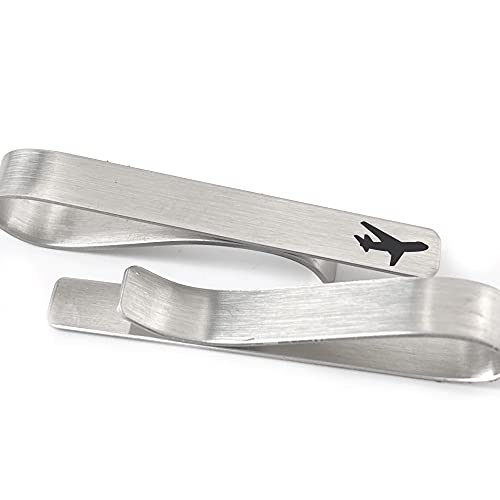 Personalized Pilot Gift Airplane Tie Clip Pilot Tie Clip Airplane Tie Bar Men's Gift Aviation Enthusiast Tie Clip Gift Pilot Airplane Gift PILOT-TIE