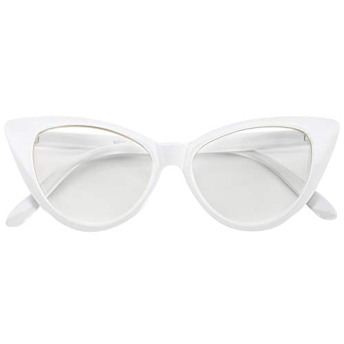 OWL Womens Cat Eye Sunglasses Classic Vintage High Pointed Winged Retro Design UV Protection