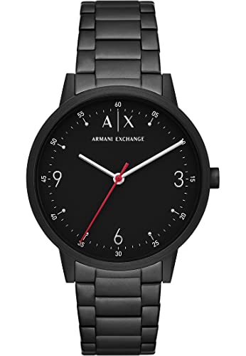 Image of Armani Exchange Watch for Men, Jet Black, 42 mm, AX2738-AMZUK