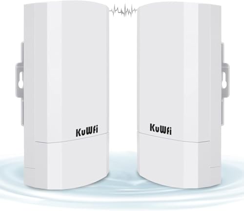 KuWFi 2-Pack 300Mbps Wireless Bridge, Outdoor CPE WiFi...