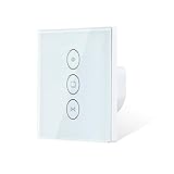 Temporizador para persianas, interruptor Teepao Wi-Fi compatible con Alexa y el ayudante de Google, reloj de persiana con interruptor para motor de persiana tubular