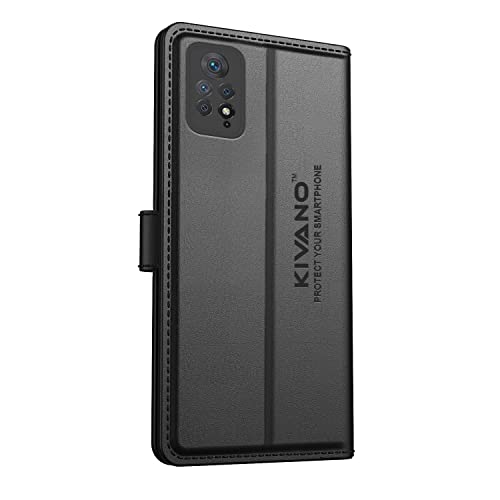 Image of Compatible with Xiaomi Redmi Note 11 Pro /Xiaomi Redmi Note 11 Pro Plus 5G Flip Cover | Leather Finish | Inside Pockets & Inbuilt Stand | Shockproof Wallet Style Magnetic Closure