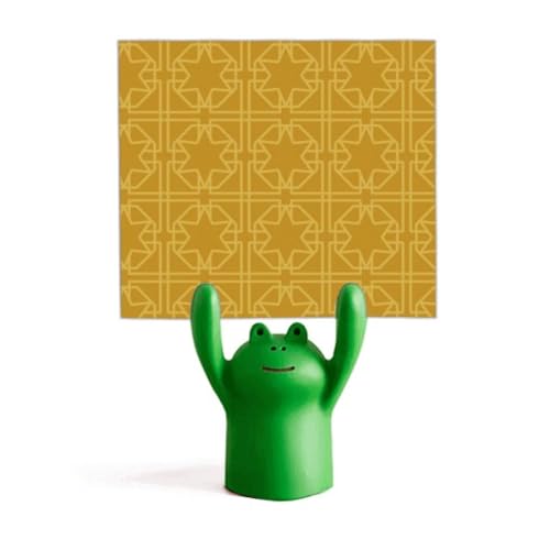 Grenouille support mémo en tissage de Thaïlande pour décoration originale