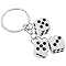ifundom Portachiavi Ciondolo a Forma di Dado in Resina Bianco Leggero e Resistente Portachiavi Decorativo per Chiavi Zaino e Borsa Accessorio da Appendere per e Donne