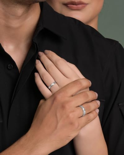 Image of Clara 925 Sterling Silver Adjustable Couple Ring for Men & Women