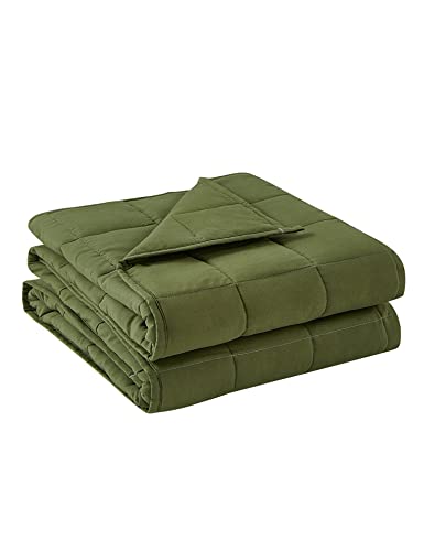 Image of BB BLINBLIN Weighted Blanket Heavy Blanket for Cool & Restful Sleep, Premium Soft Material and Glass Beads (Veridian Green, 60''x80'' 12lbs), Suit for Adult(~110lb) Use on Queen /King Bed