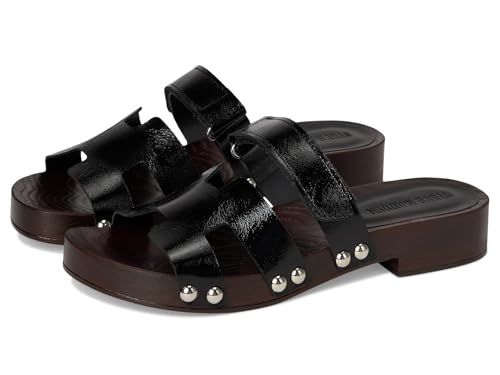 Steve Madden Womens Canal Black Patent 9 M