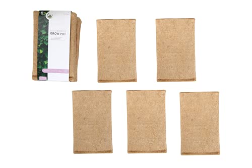 5-Pack-of-I-Gallon-Biodegradable-Grow-Pot-Nursery-Pots-Growing-Plants-Plastic-Free-Flowers-Vegetable-Planter-Potting-Bags-Jute-Fabric-Planting-Smart-Design-Pots