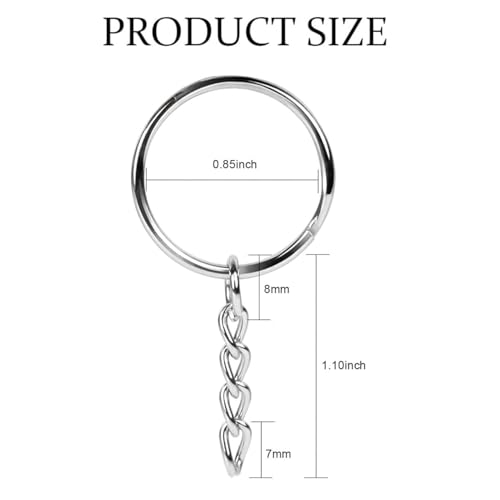Image of AutokraftZ Metal Split Keychain Ring Parts - 60 Open Jump Rings for Crafting, Key Ring Making, DIY Projects, Art & Craft Accessories - Durable Keychain Rings for Custom Keychains and Jewelry Creations