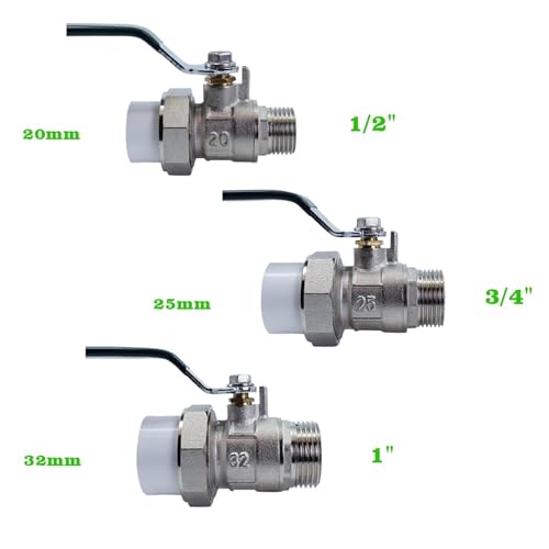 Robinet à bille en laiton PPR 20mm DN15 mâle pour tube à fusion thermique - 5
