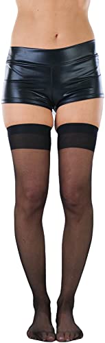 Image of ToBeInStyle Women's Seamless Thigh High Nylon Stocking With Opaque Band