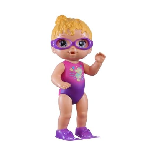 Baby Alive Boneca Sunny Swimmer - Cabelos Loiros Boneca de 25 cm em plástico com acessórios - Brinquedo para meninas e meninos a partir de 3 anos