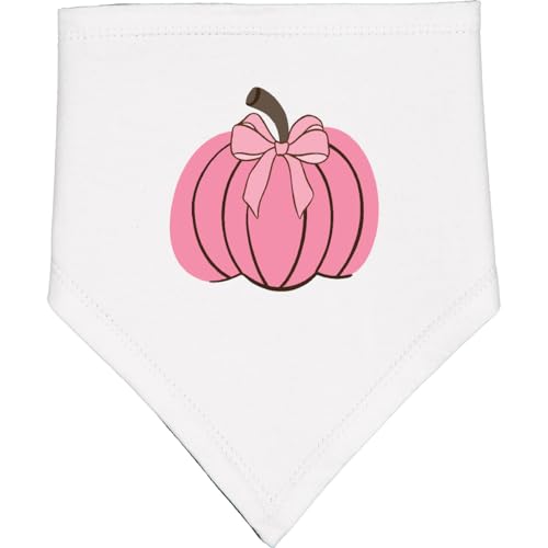 inktastic Halloween Pumpkin Pink Bow Baby Bandana Bib