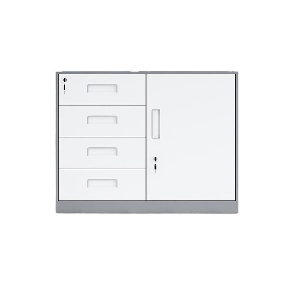 SaryEdge Secure Filing Cabinet with Lock Low Profile Office & Living Room Storage for Financial Documents niz,Gris