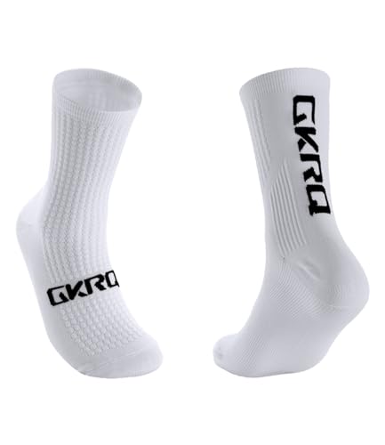 GKRQ Calcetines Deportivos, Pack de 4 Pares, Multicolor (Verde, Rojo, Negro, Rosa), Transpirables, para Ciclismo y Running hombres mujer bicicleta mtb trail running - imagen 8