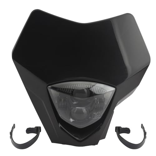 Plaque phare de moto et antibrouillards longue portée noirs pour EC250 et MC450