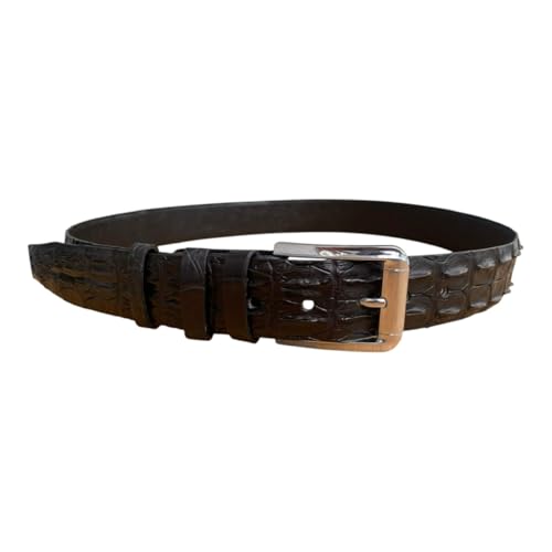 Black Alligator Hornback Men's Belt