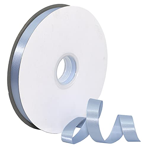 Morex Ribbon Single Face Satin Ribbon, 5/8 inch by 100 Yards, Blue Topaz, 07716/00-308