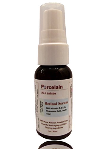 Retinol Skin Clearing and Anti Aging Serum – Professional Grade Retinol Enhanced with 20% Vitamin C, E, B3, Hyaluronic Acid, Lactic Acid – Evens Skin Tone, Address Dark Spots and Acne, Anti-aging.