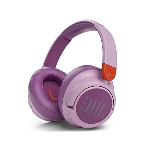 JBL JR 460NC Casque Supra-auriculaire sans Fil avec Suppression du Bruit pour Enfants, jusqu'à 30 Heures de Lecture et Son JBL Safe – Rose