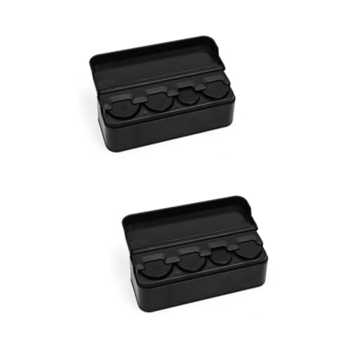 Caja de almacenamiento para monedas de plástico, 2 piezas miniatura 1