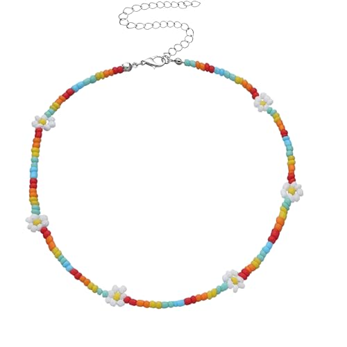 Collier ras du cou en perles arc-en-ciel pour sublimer vos tenues d'été bohème