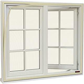 DIVAYANSHI Window Mosquito Net | Window/Door Fibre Glass Insect Net with Strong Self Adhesive Hook & Loop Tape [ Ivory - 100 * 200 cm ]