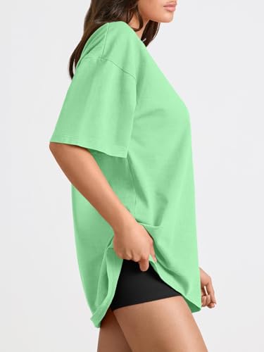 Image of Trendy Queen Womens Oversized T-Shirts Short Sleeves Workout Tops | Casual Summer Gym Tees Plus Size Fashion Clothes 2026